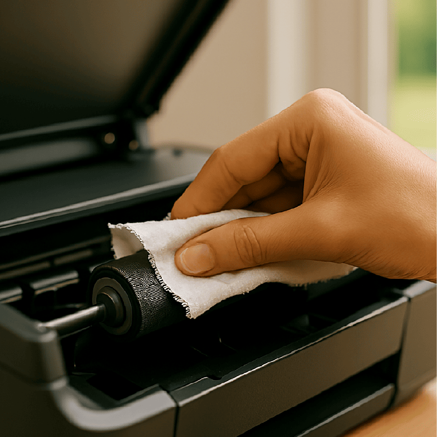 nettoyage d'imprimante et galet